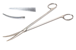 Ножницы для рассечения мягких тканей, вертикально-изогнутые, с твердосплавом, 230 мм. (Н-133)