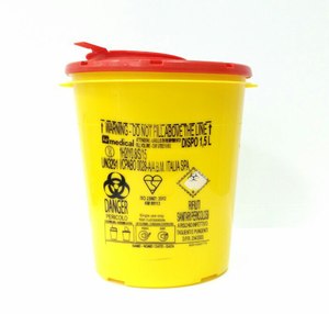 Контейнер для сбора иголок и медицинских отходов DISPO, емкость 1,5 л.  (c PP), фото, цена