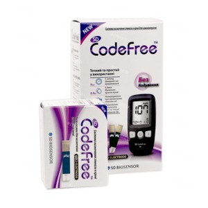 Глюкометр SD CodeFree + 50 тест-полосок, фото, цена