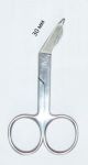 Ножницы медицинские для разрезания повязок, с пуговкой, горизонтально - изогнутые. Длина  9,0 см (Н-