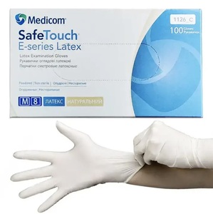 Перчатки латексные припудренные SafeTouch E-Series (50 пар), фото, цена