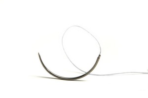 Капрон крученый нерассасывающийся с 2-мя колющими иглами, USP 5/0 (M1) (12 шт/уп), фото, цена
