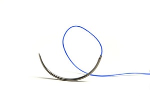 Капрон монофиламентный нерассасывающийся с 1-ой колющей иглой, USP 2/0 (M3) (12 шт/уп), фото, цена