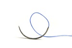 Капрон монофиламентный нерассасывающийся с 2-мя колющими иглами, USP 5/0 (M1) (12 шт/уп)