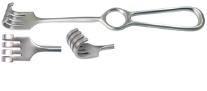 Крючок хирургический четырех-зубый тупой. Длина 22 см (КТ-4), фото, цена