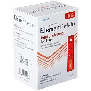 Тест-полоски для общего холестерина №10 Element Multi, фото, цена