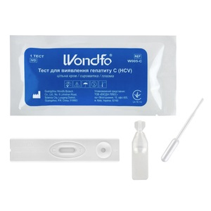 Тест на гепатит С (HCV) WONDFO, W005-C-set (25 шт), фото, цена