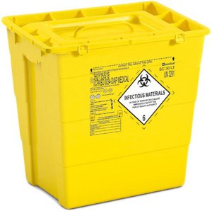 Контейнер для утилизации медицинских отходов, желтый, с крышкой R, SC 30 л, фото, цена