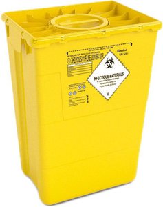 Контейнер для утилизации медицинских, желтый, с крышкой DUO, SC 50 л, фото, цена