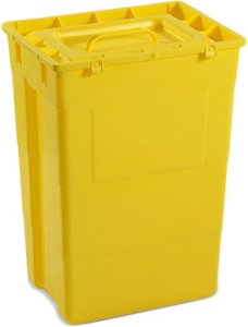 Контейнер для утилизации медицинских отходов, желтый, с крышкой R, SC 50 л, фото, цена