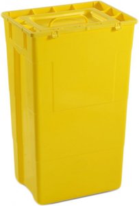 Контейнер для утилизации медицинских отходов, желтый, с крышкой R, SC 60 л, фото, цена