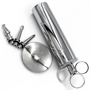 Шприц Жане многоразовый металлический с 3 насадками, 200 мл, фото, цена