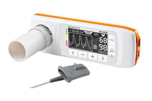 Спирометр Spirobank II с многоразовой турбиной + 100 мундштуков + SPO2, фото, цена